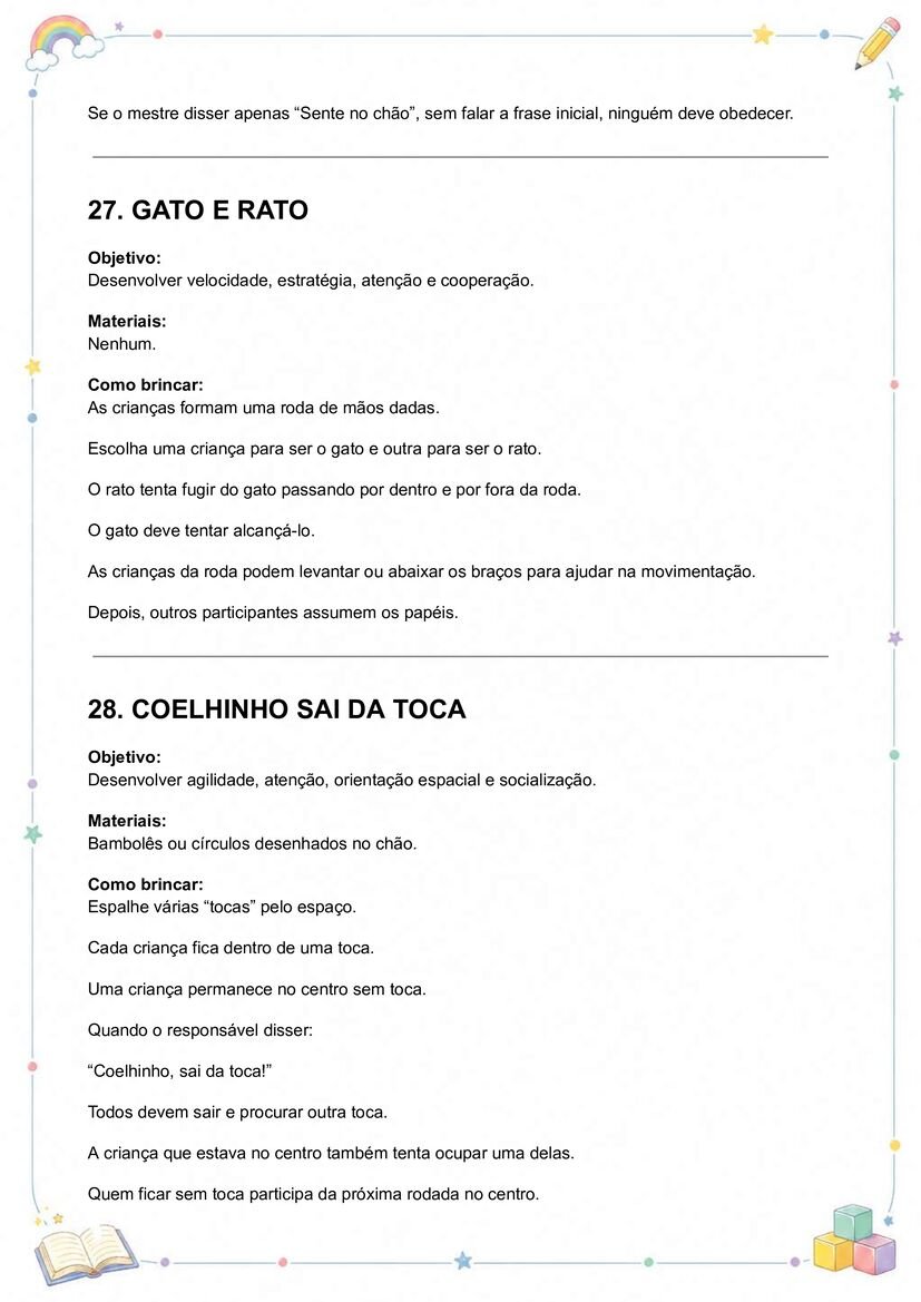 Brincadeiras folclórias para imprimir para crianças uso em sala página 14